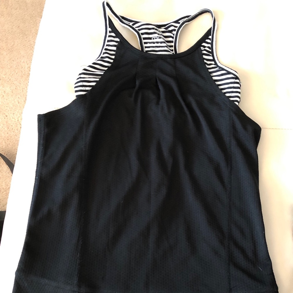 Exercise top with built in bra